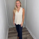 Midnight Blue 30" Wide Leg Pant