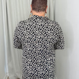 Giraffe Ruffled Neck 3/4 Sleeve