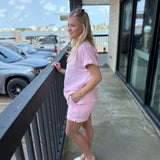 Sea Glass Pink Gauze Shorts