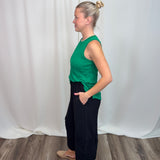 Black Airflow Capri Pants