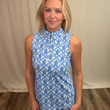 Blue Turtles Sleeveless Zip Top