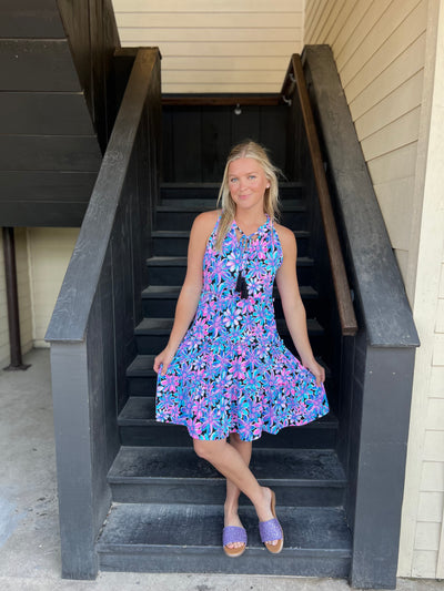 Spring Bouquet Tassel Dress