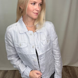 Metallic Silver Travel Jacket