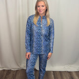 Blues Leopard 25" Inseam Capri