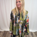 Evergreen Elegance Ruched Tunic