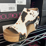 Cow Print Wedges