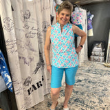 Starfish Turquoise Zip Tank
