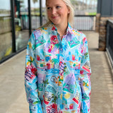 Blue Multi  Tconvo Shirt