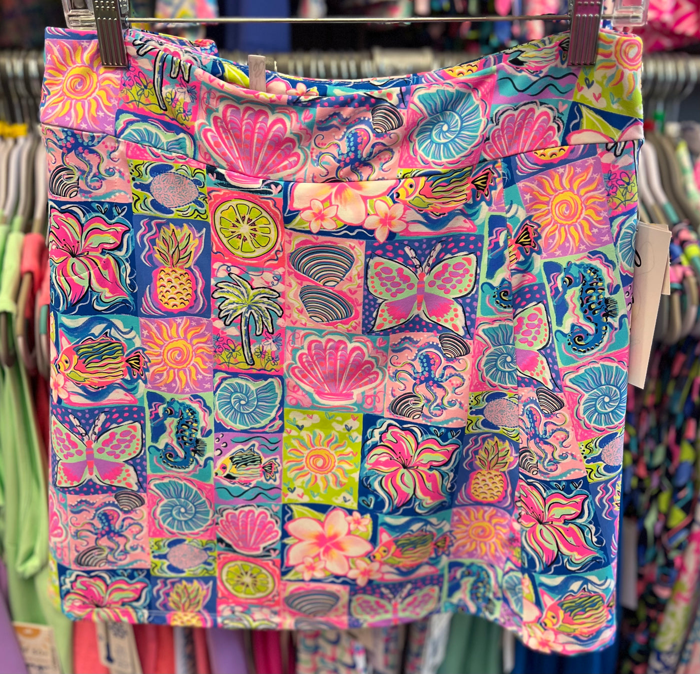 Multi Sea Pattern Fun Skort