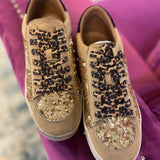 Gold Sequins Sneakers