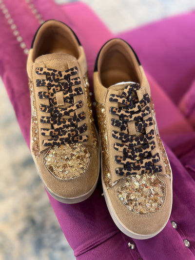 Gold Sequins Sneakers