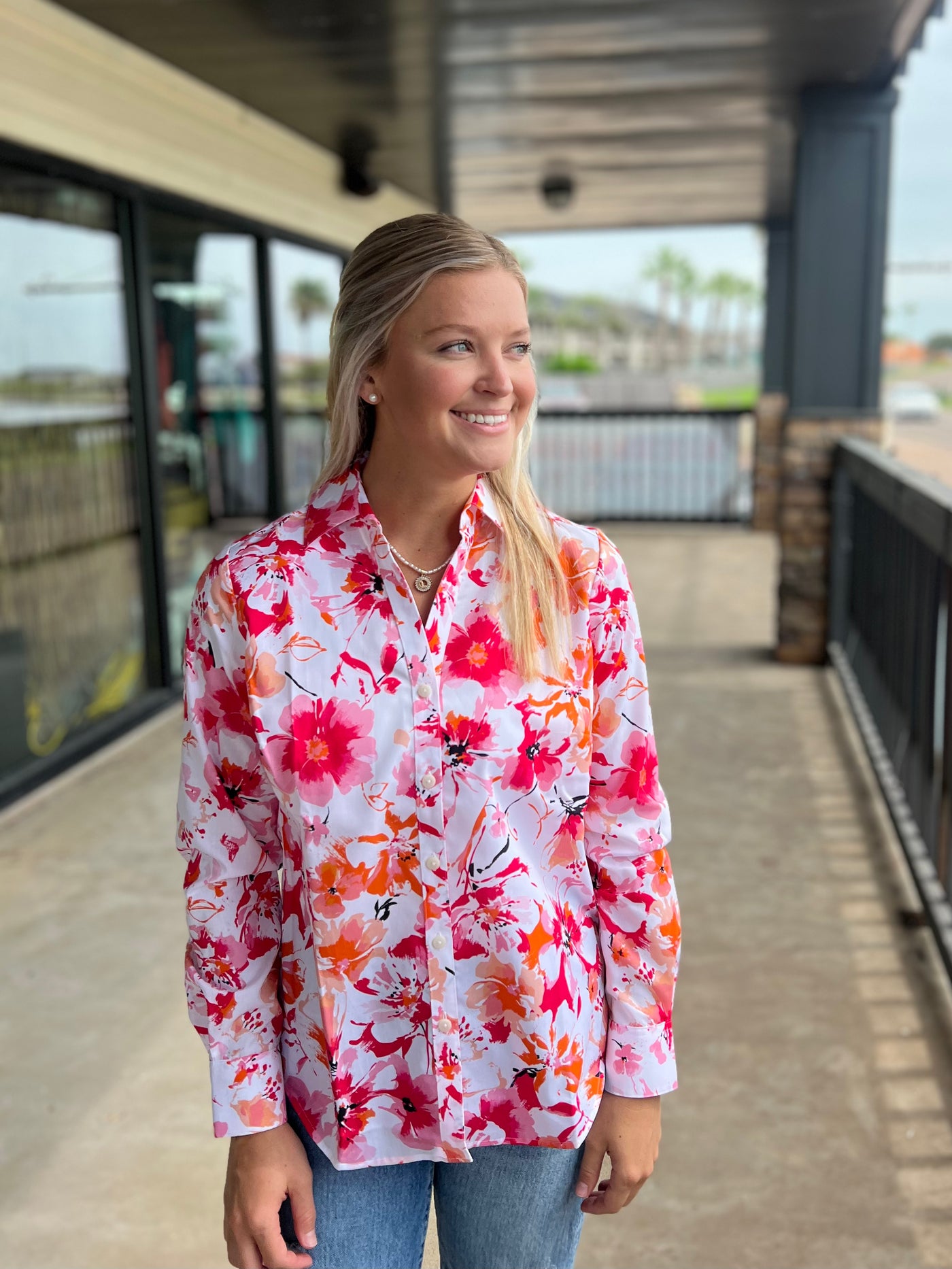Pink Multi Watercolor FLRL Shirt