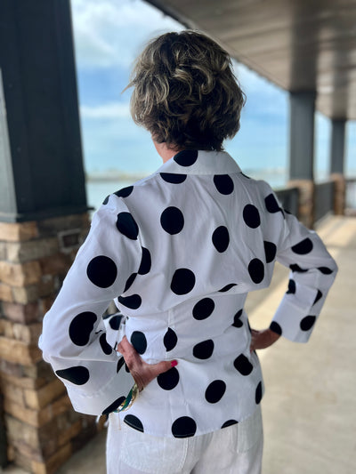 White Black Dot Shirt