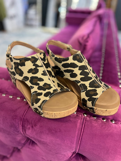 Carley Ivory Canvas Leopard