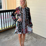 Black Silk Button Down