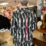 Black Zipper Back Shirt