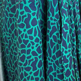 Giraffe Emerald Navy Zip Skort