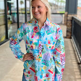 Blue Multi  Tconvo Shirt