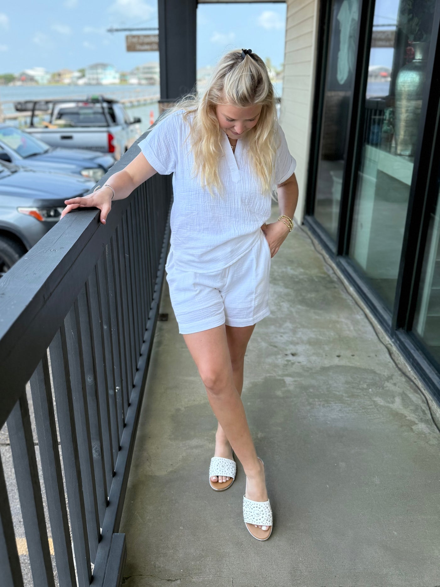 White Gauze Shorts