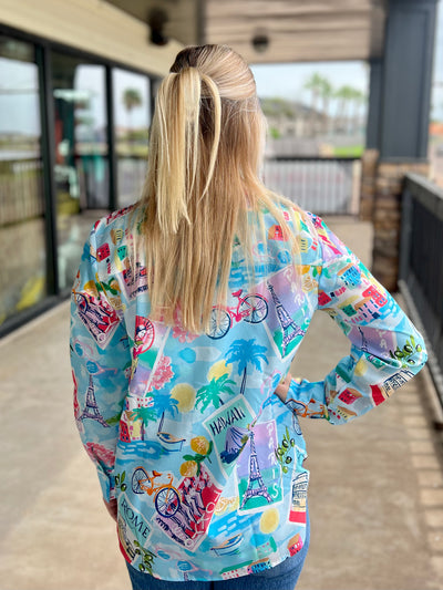 Blue Multi  Tconvo Shirt