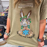 Hee Haw and Hallelujah Tattered Tee Shirt
