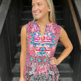 Black Sleeveless Silk Top