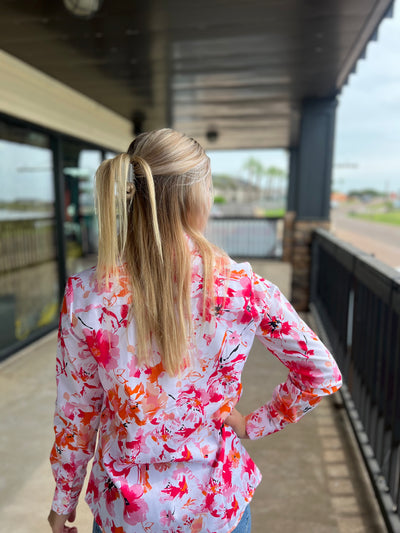 Pink Multi Watercolor FLRL Shirt