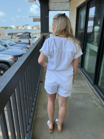White Gauze Shorts