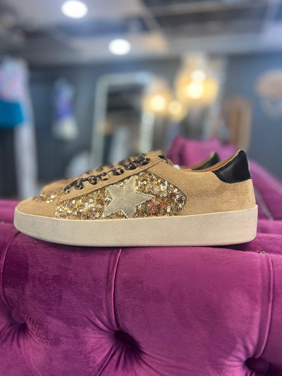Gold Sequins Sneakers
