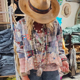 Princess Patch 3/4 Button Top