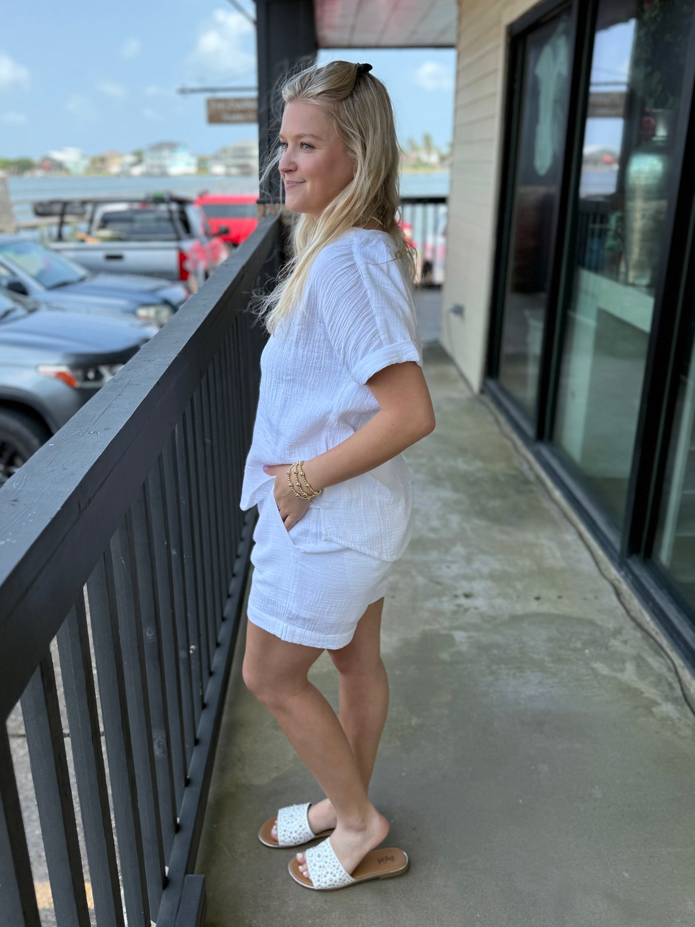 White Gauze Shorts