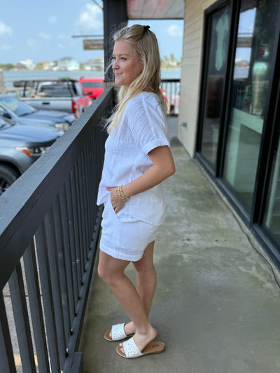 White Gauze Shorts