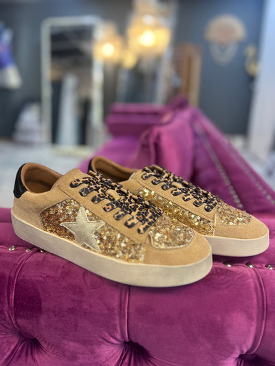 Gold Sequins Sneakers