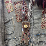 wooden heart necklace