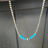 Turquoise and Pearl Necklace