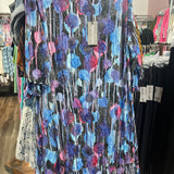 Navy Sharkbite Crinkle Dress