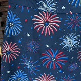 Navy Firework Zip Skort