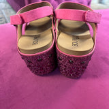 Fuchsia Rhinestones Wedge