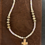 Cross Necklace Bone