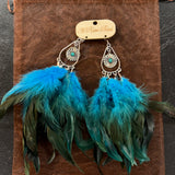 Large Blue Turquoise Earrings