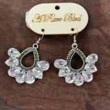 Small Rhinestone Teardrop Hoop