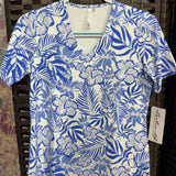 Spring Bouquet Deep Sea S.Slv Top