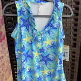 Sea Starfish Ruffle V-neck Tank