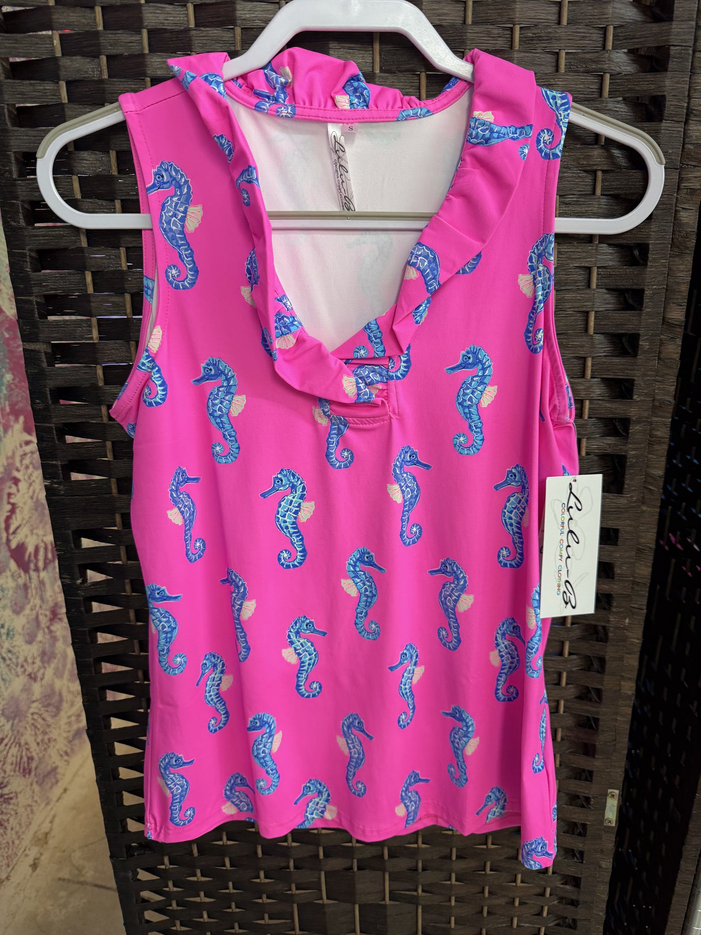 SEHP Ruffle V-neck Tank