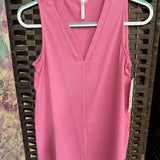 Pink V-Neck Tank