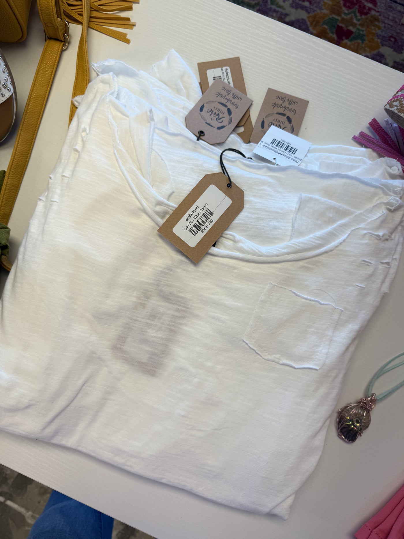 Electric White Basic Tee
