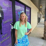 Clear Lime S.Slv. Frill Vneck