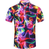 Waves Colorful Neon Golf Shirt