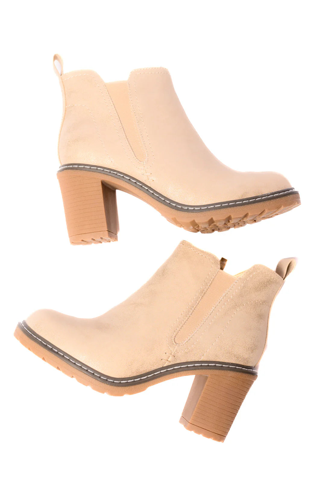 Gold High Booties