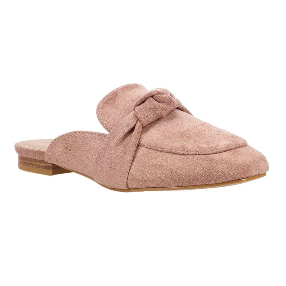 Blush Faux Suede Slide On
